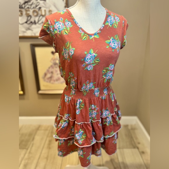 Matilda Jane Dresses & Skirts - 5 for $30 MATILDA JANE Coral Floral Mini Tiered Ruffle Dress